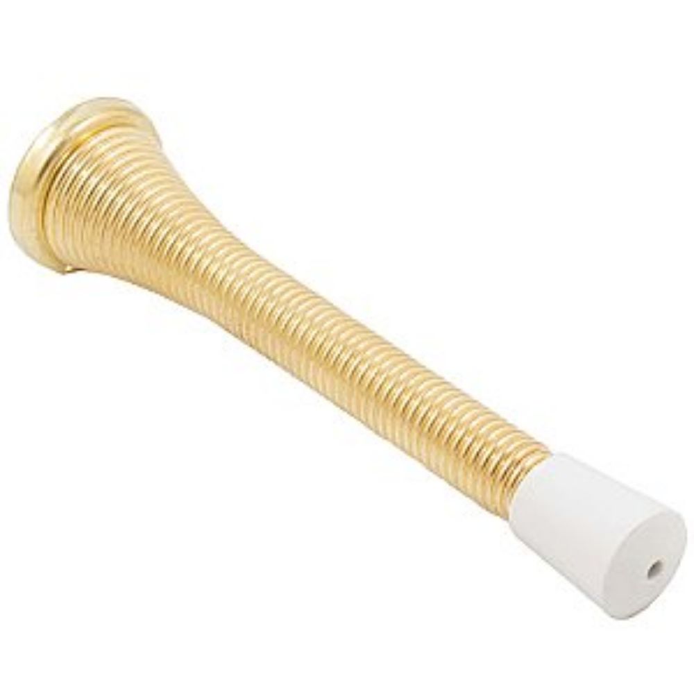 Sure-Loc Hardware DS3-P SB 3-1/8" Srping Door Stop Polybagged in Satin Brass